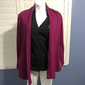 Christin Gerard burgundy cardigan